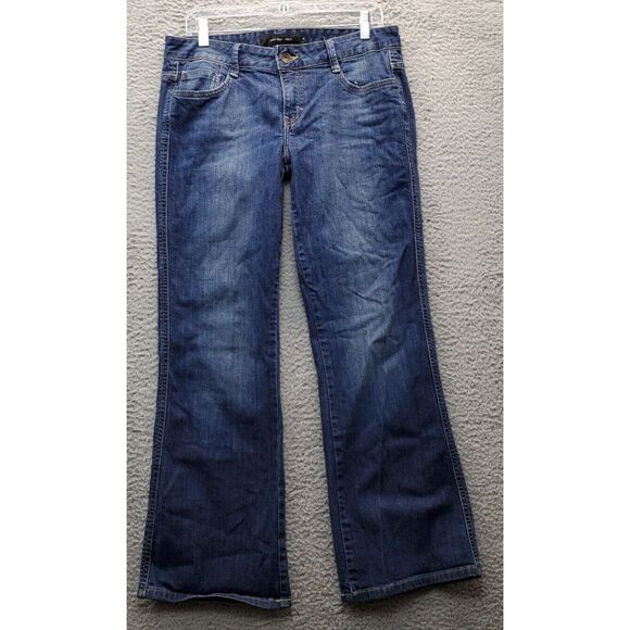 Calvin Klein Jeans Womens Size 10 Blue Denim Regular Fit Flat Front Straight Leg - Picture 1 of 6